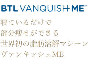 BTL VANQUISH ME 寝ているだけで部分痩せができる世界初の脂肪溶解マシーンヴァンキッシュME